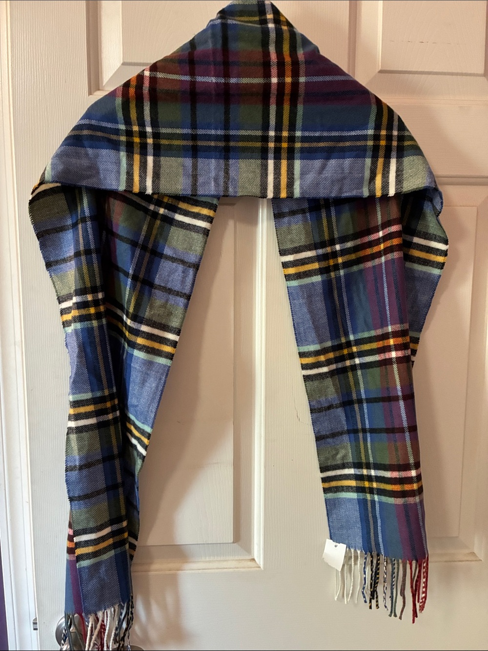 CASHMERE BLEND PLAID SCARF